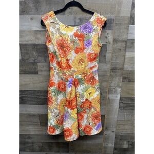 NWT Danny & Nicole Sleeveless Floral Colorful Fit & Flare Dress size 6